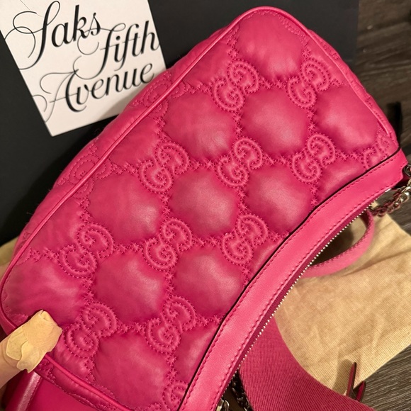 Authentic Gucci Matelasse Pink Quilted Crossbody Bag - Picture 6 of 17